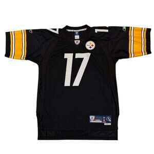 Pittsburg Steelers Mike Wallace #17 Football Jersey Black Size Medium +2 Reebok